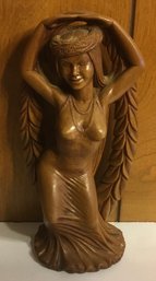 Maile Laka, Goddess Of The Hula, Hapa Wood Sculpture