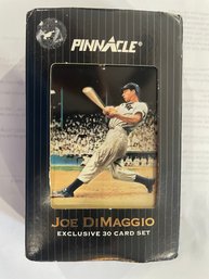 1993 Pinnacle Exclusive 30 Card Set Of Joe DiMaggio In Commemorative Tin.