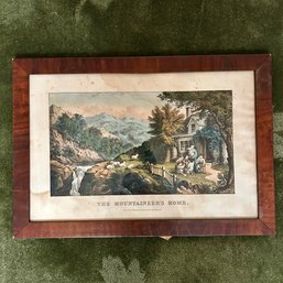 A Framed Currier & Ives 'The Mountaineer's Home'