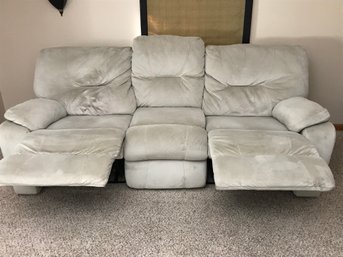 Spacious Dual Power Recliner Sofa