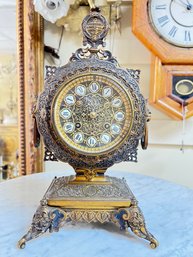 Small Round Copper-brass Metal Clock