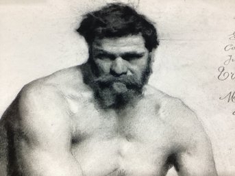 Eugene Buland Print Figure Drawing Nude Man