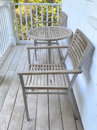 Three Piece Barlow Tyrie Modern Teak & Metal Outdoor Conversation Set