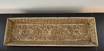 Long Metal Relief Work Tray Wall Hanging