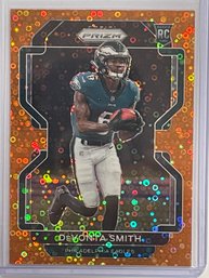 2021 Panini Prizm DeVonta Smith Orange Disco Rookie Prizm Card #335