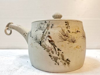 Delicate Vintage Hand-Painted Porcelain Teapot
