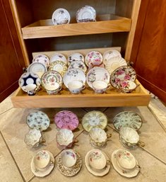 Collection Of Twenty-Five Bone China Teacups & Saucers