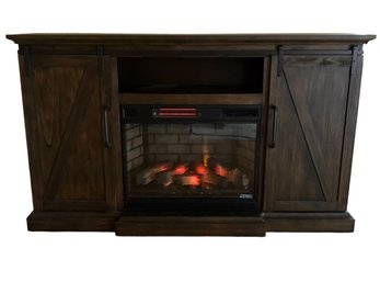 Incredible Farmhouse Style Fireplace Media Cabinet