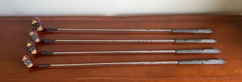 Set Of Four Vintage Titleist Acushnet Woods