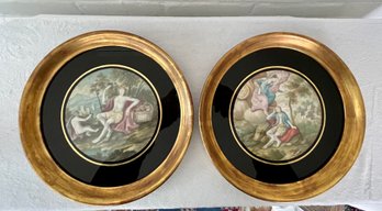 Pair Of Antique Paintings By Louis Antoville Gallery