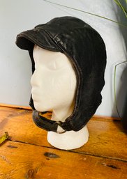 Vintage Leather Flyers Cap- Insulated Inside