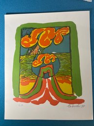 Yasse Tabuchi - Artist Proof - Lithograph 1975 Print  - Spectacular