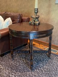 PAIR Large Circular Side Tables On Casters