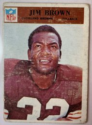 Vintage 1966 Football Card Jim Brown Cleveland Browns - Philadelphia #41 - Not Graded