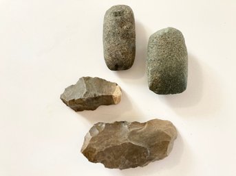 Group Of Four Native American Stone Tools