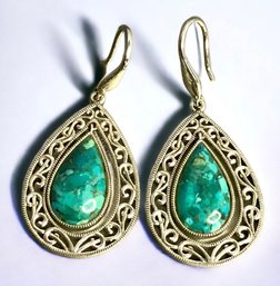 Turquoise And Silver Earrings