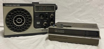 Panasonic AM/FM Radio 8 Track Player And Zenith Solid State Cassette Recorder For Parts Or Repair