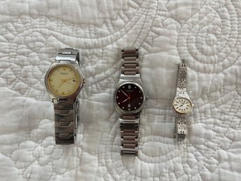 3 Wrist Watches, Kenneth Cole, Victorinox & Seiko