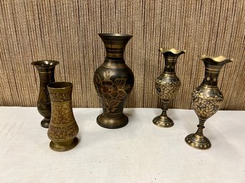 India Style Brass Vase Lot