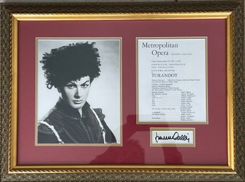 Framed Autograph Of Opera Singer Franco Corelli 22' X 17'