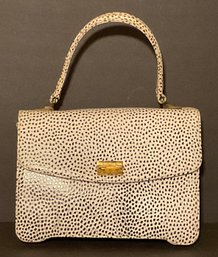 Fantastic Vintage Leather Leopard Spot Handbag