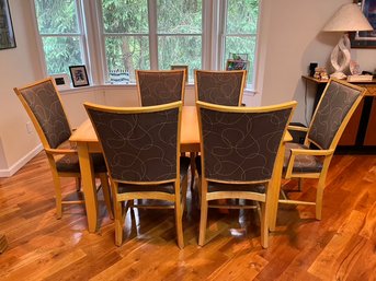 Thomasville Contemporary Dining Table & Six Chairs