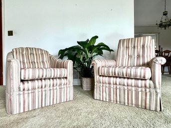 Pair Of Mid-century Club Chairs