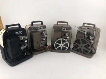 Lot Of Four Bell And Howell 8mm Film Projectors