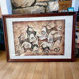 Large Framed Print Of Deer