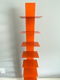 CB2 Much Fun Orange Modern Metal Bookshelf