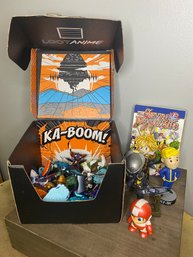 Ka-boom Box Filled With Figures And Japanese Comic Book