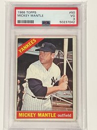 1966 Topps Mickey Mantle Card #50    PSA 3