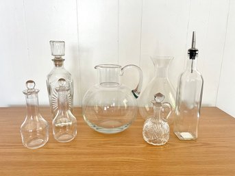 Vintage Wine Carafe, Decanter, Pitcher & Oil Vinegar Decanters