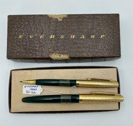 Vintage Eversharp 1940s 14K Gold Tip Fountain Pen & Pencil Set