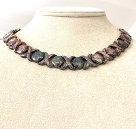 Vintage Sterling Necklace Italy (LOC: F2)