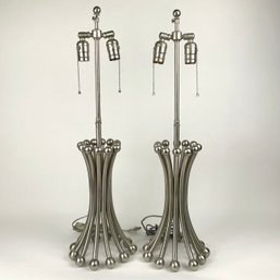 Pair Of Modern Metal Lamps Jonathan Adler