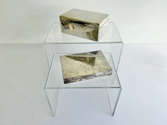 Lovely Pair Of Vintage Sterling Silver Boxes