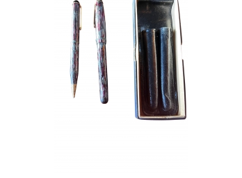 Vintage Peerless Fountain Pen And Pencil Set