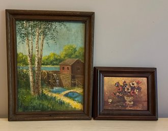 Two Small Decorative Custom Framed Paintings