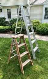 Pair Of Useful Folding Step Ladders