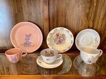 Adorable Vintage Children's Dishes Including Beatrix Potter By Wedgwood