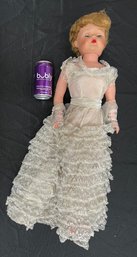 Large Vintage Doll In Wedding Dress