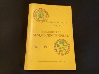 1973 Manchester Sesquicentennial Program 150th Anniversary