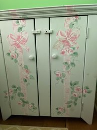 Hand Painted Wood Cabinet