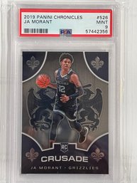 2019 Panini Chronicles Ja Morant Crusade Rookie Card #526   PSA 9