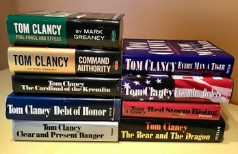 Collection Of 9 TOM CLANCY Novel Books