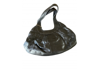 Black Leather Coach Handbag With Dust Protector
