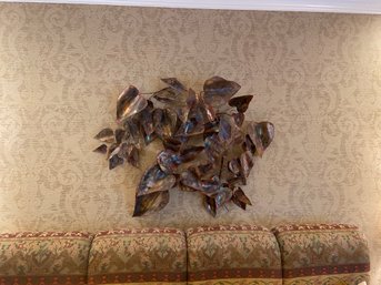 Decorative Metal Leaves Wall Sculpture