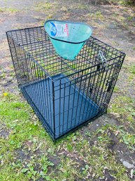 Large 2 Door Dog Crate With Cone And Collar