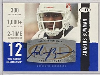 2008 Sage Authentic Autograph Adarius Bowman Card #A42